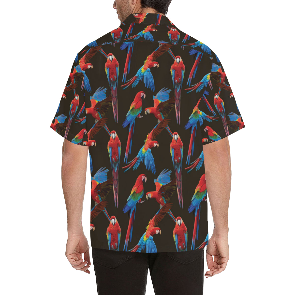 Macaw Pattern Print Design 04 Men's Hawaiian Shirt