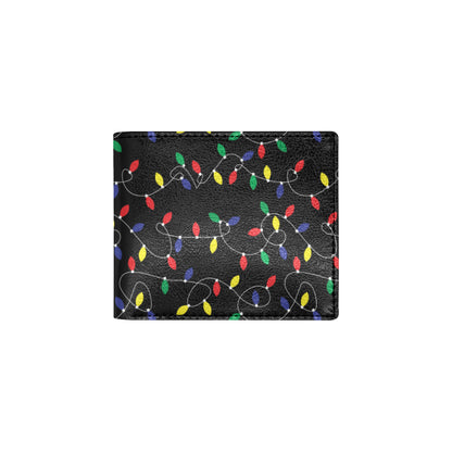Christmas Light Pattern Print Design 04 Men's ID Card Wallet