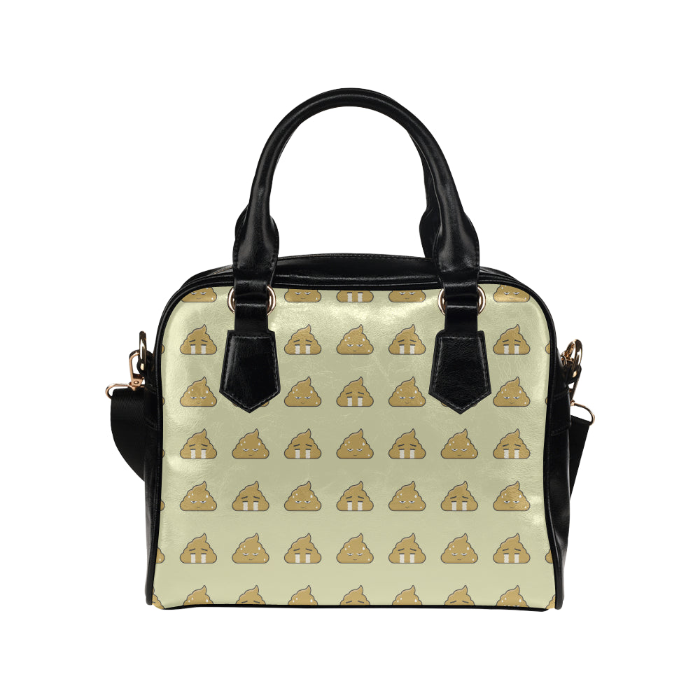 Poop Emoji Pattern Print Design A04 Shoulder Handbag