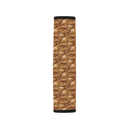 Bagel Pattern Print Design 02 Car Seat Belt Cover