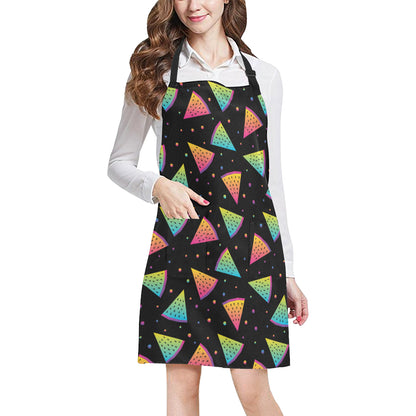 Rainbow Watermelon Pattern Print Design A04 Apron with Pocket