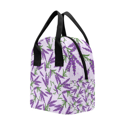 Lavender Pattern Print Design LV02 Insulated Lunch Bag