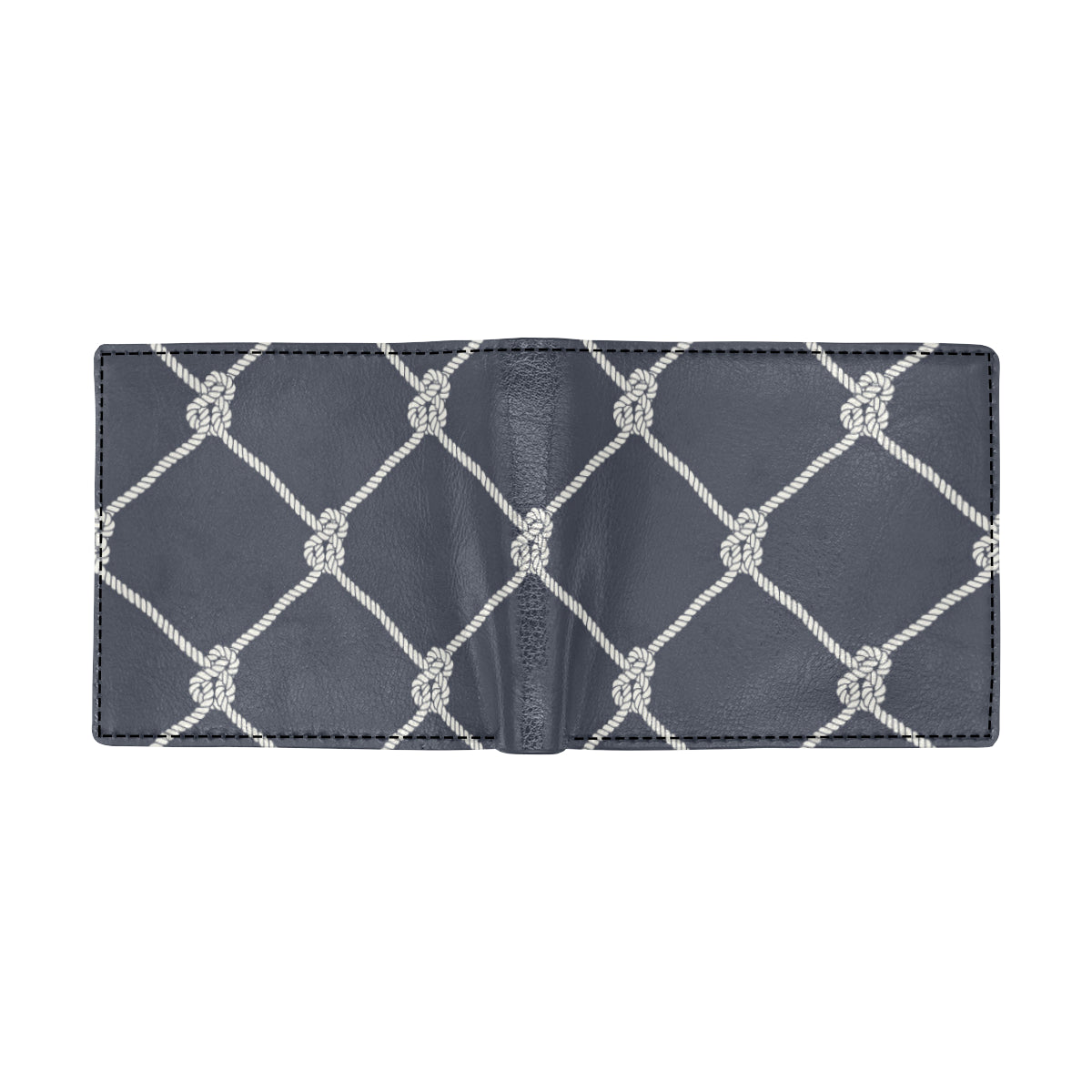 Rope Pattern Print Design A02 Men's ID Card Wallet