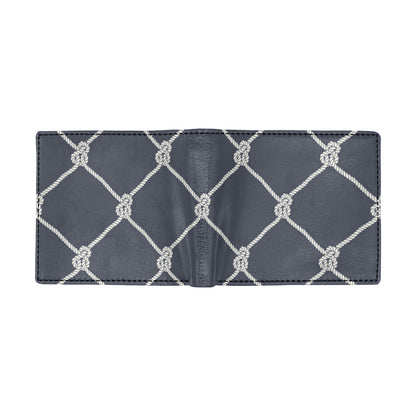 Rope Pattern Print Design A02 Men's ID Card Wallet