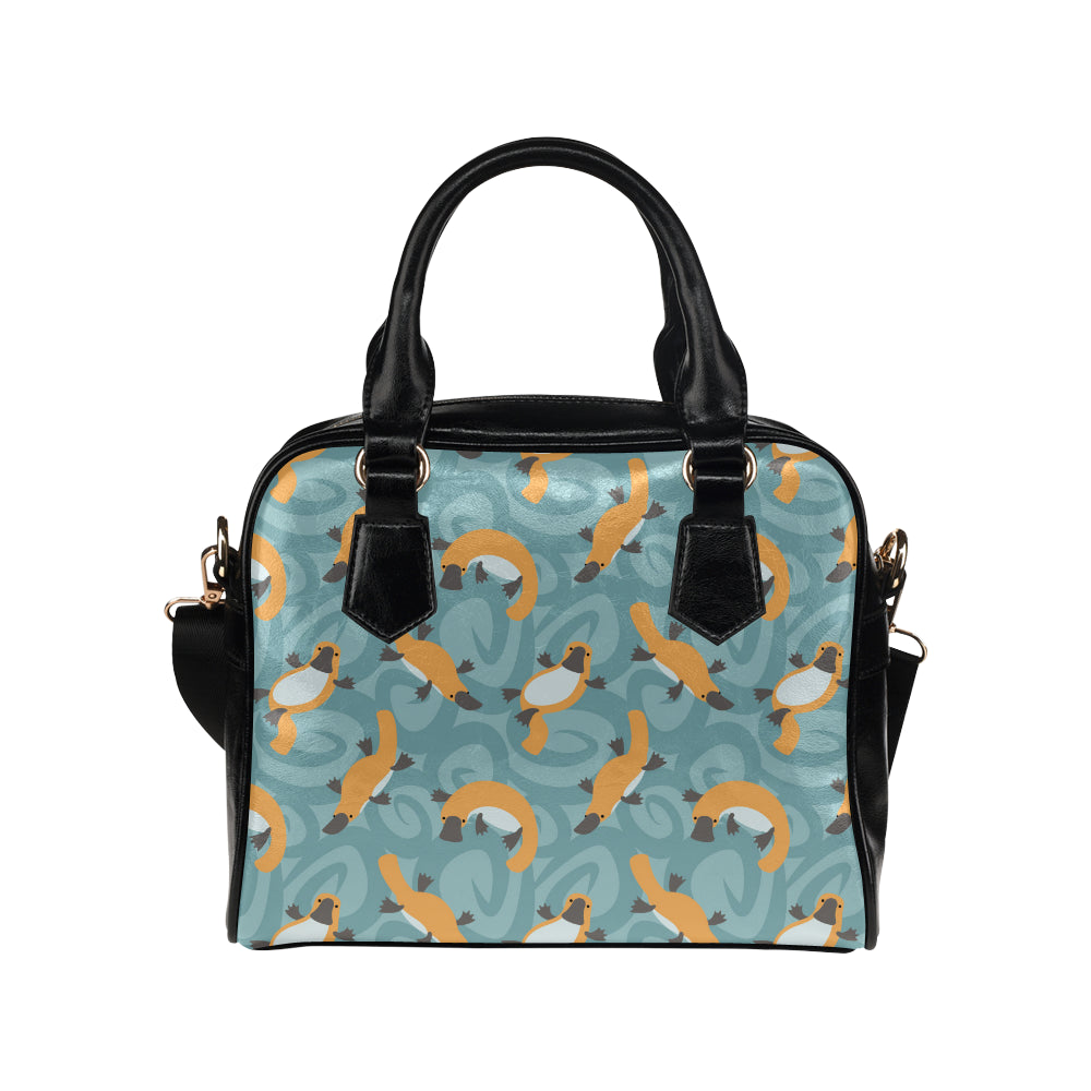 Platypus Pattern Print Design A01 Shoulder Handbag