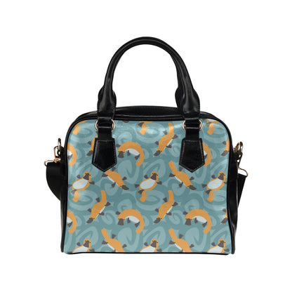 Platypus Pattern Print Design A01 Shoulder Handbag