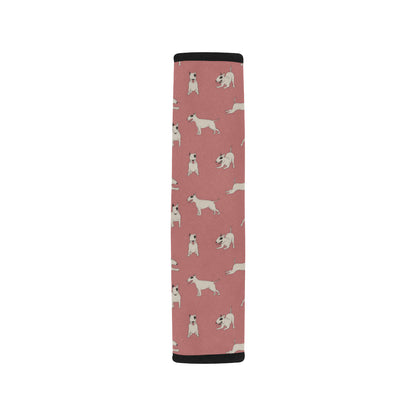 Bull Terriers Pattern Print Design 09 Car Seat Belt Cover