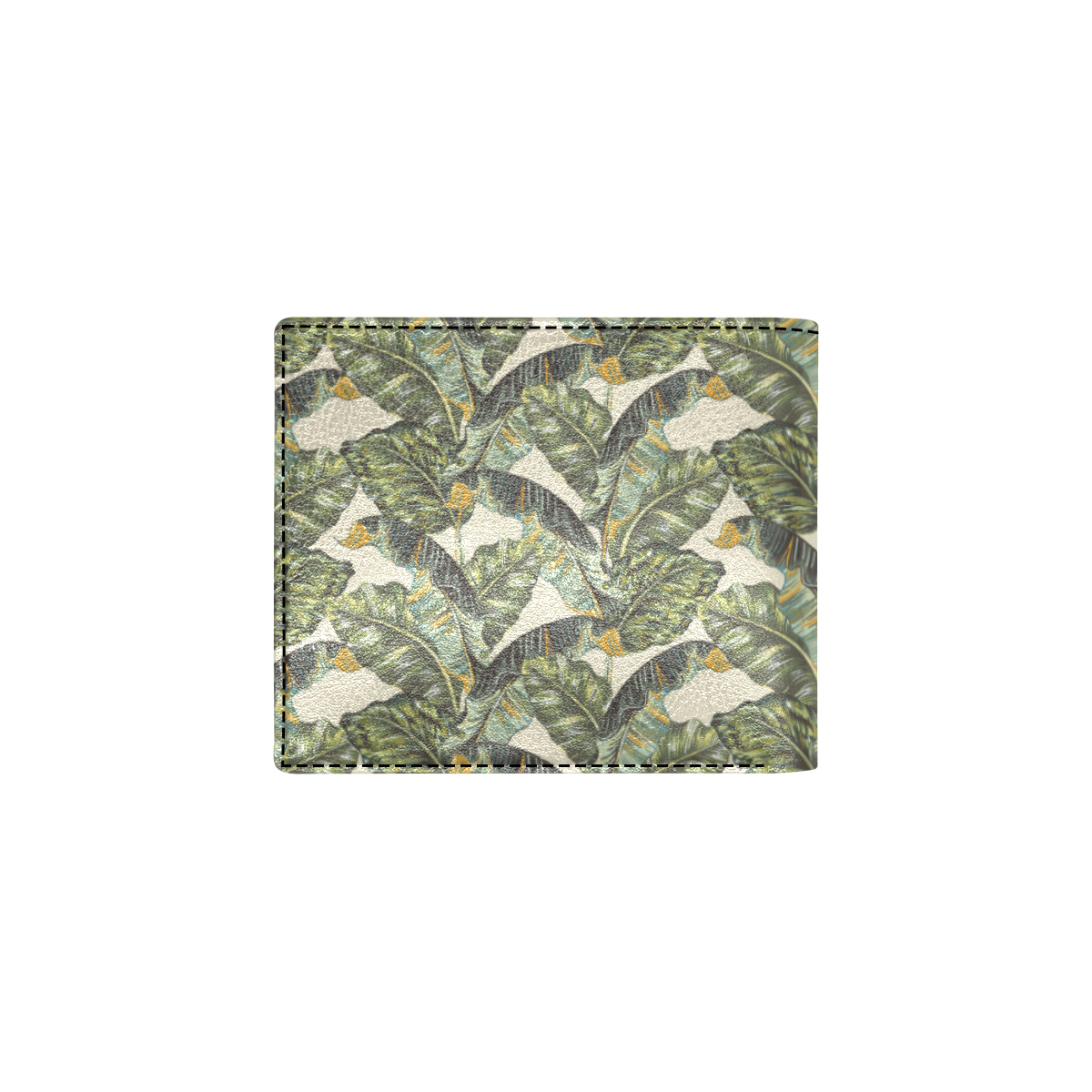 Banana Leaf Pattern Print Design 04 Men's ID Card Wallet