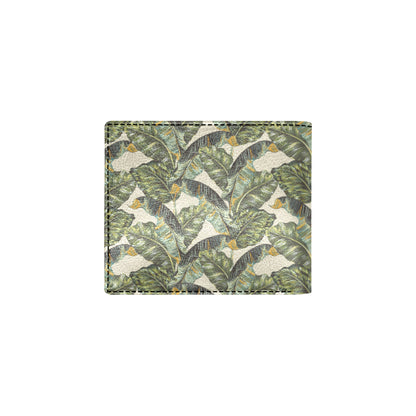 Banana Leaf Pattern Print Design 04 Men's ID Card Wallet