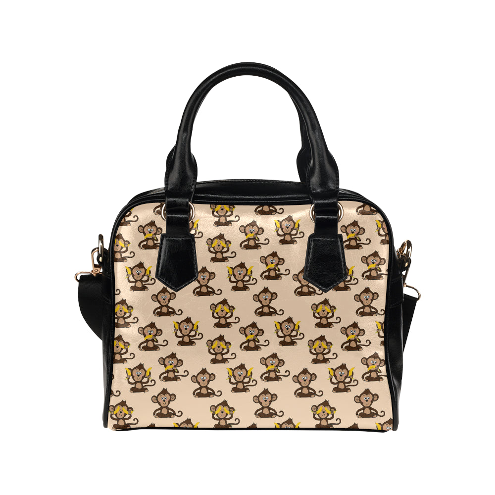 Monkey Pattern Print Design 03 Shoulder Handbag