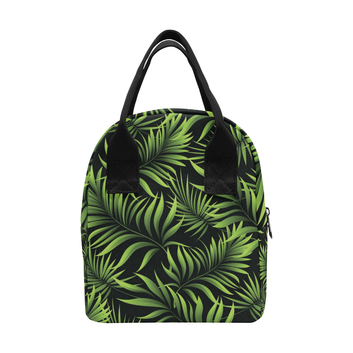 Palm Leaves Pattern Print Design PL07 Insulated Lunch Bag