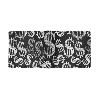 Money Pattern Print Design 02 Men's ID Card Wallet