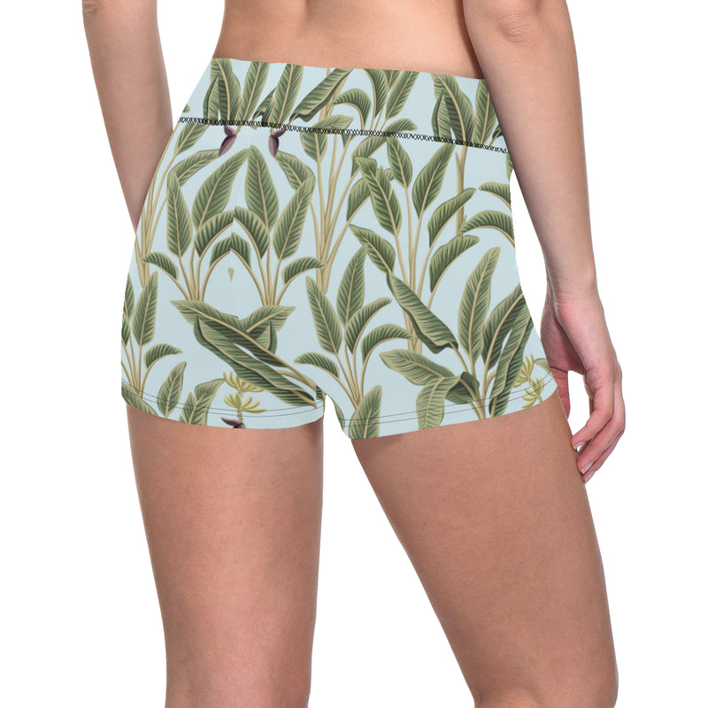 Banana Leaf Pattern Print Design BL03 Yoga Shorts