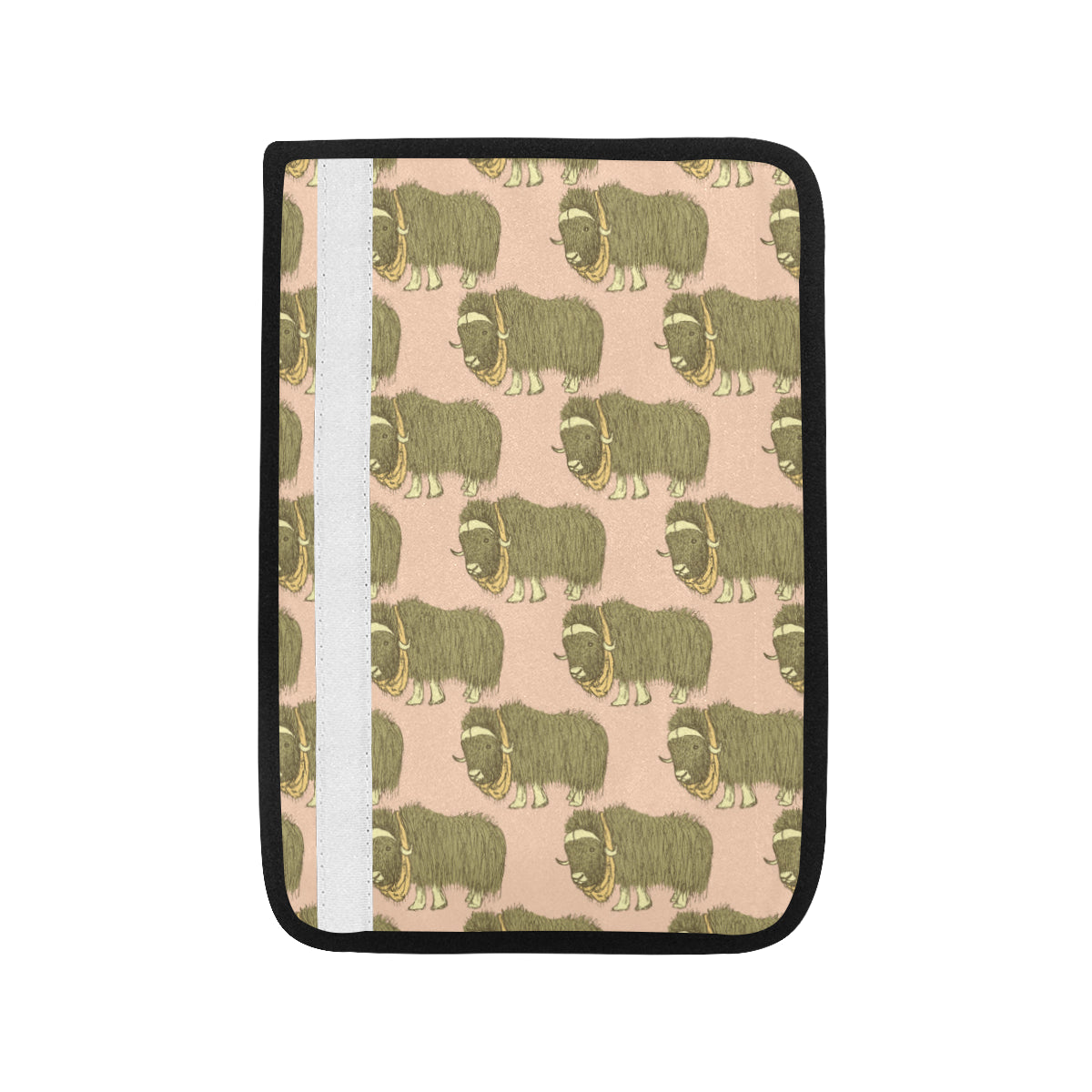 Yak Pattern Print Design 01 Car Seat Belt Cover