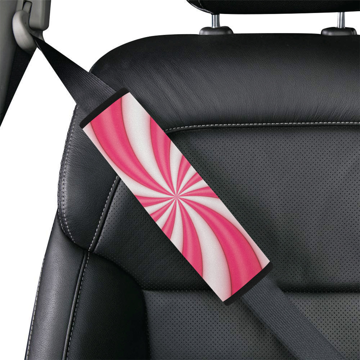 Vortex Twist Swirl Candy Print Car Seat Belt Cover
