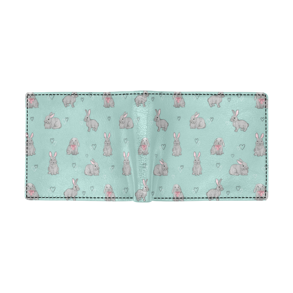Bunny Pattern Print Design 02 Men's ID Card Wallet