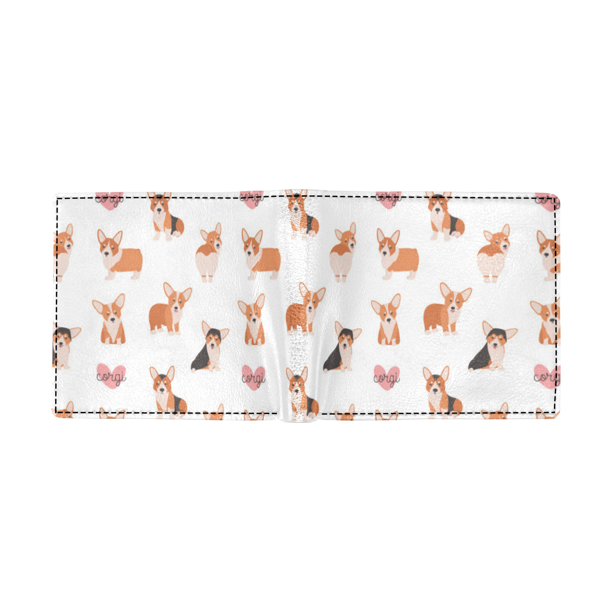 Cardigan Welsh Corgis Pattern Print Design 02 Men's ID Card Wallet