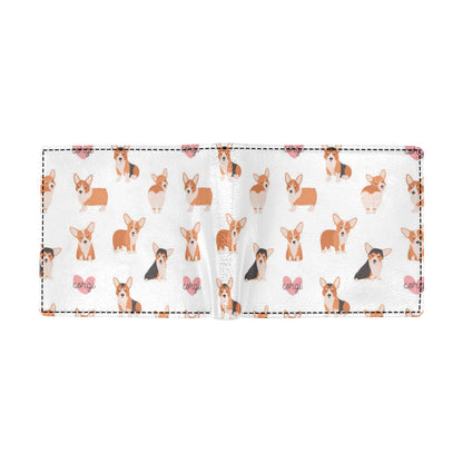 Cardigan Welsh Corgis Pattern Print Design 02 Men's ID Card Wallet