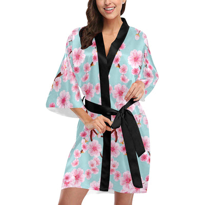 Cherry Blossom Pattern Print Design CB04 Women Kimono Robe