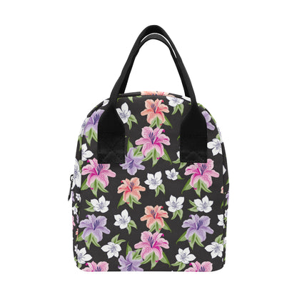 Lily Pattern Print Design LY02 Insulated Lunch Bag
