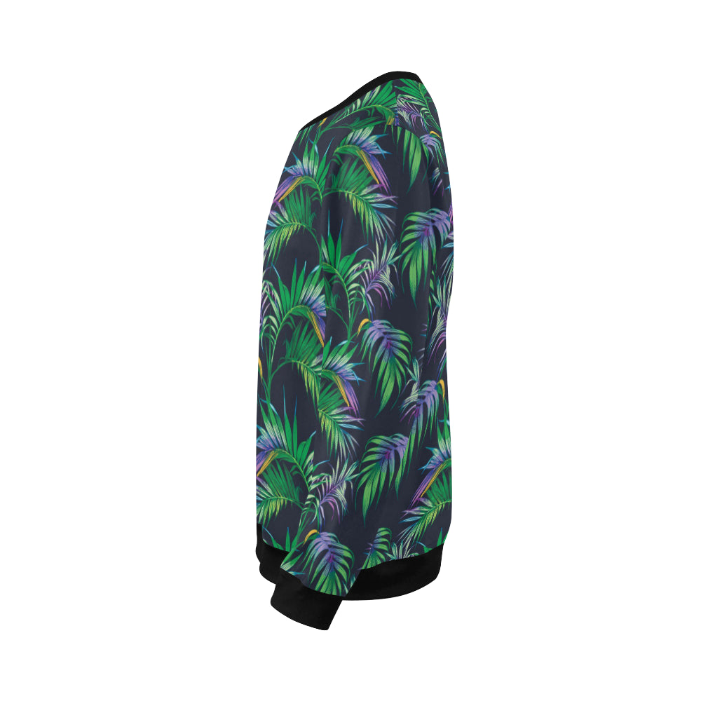 Palm Leaves Pattern Print Design PL04 Men Long Sleeve Sweatshirt