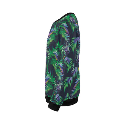 Palm Leaves Pattern Print Design PL04 Men Long Sleeve Sweatshirt