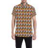 African Fashion Print Pattern Men's Short Sleeve Button Up Shirt