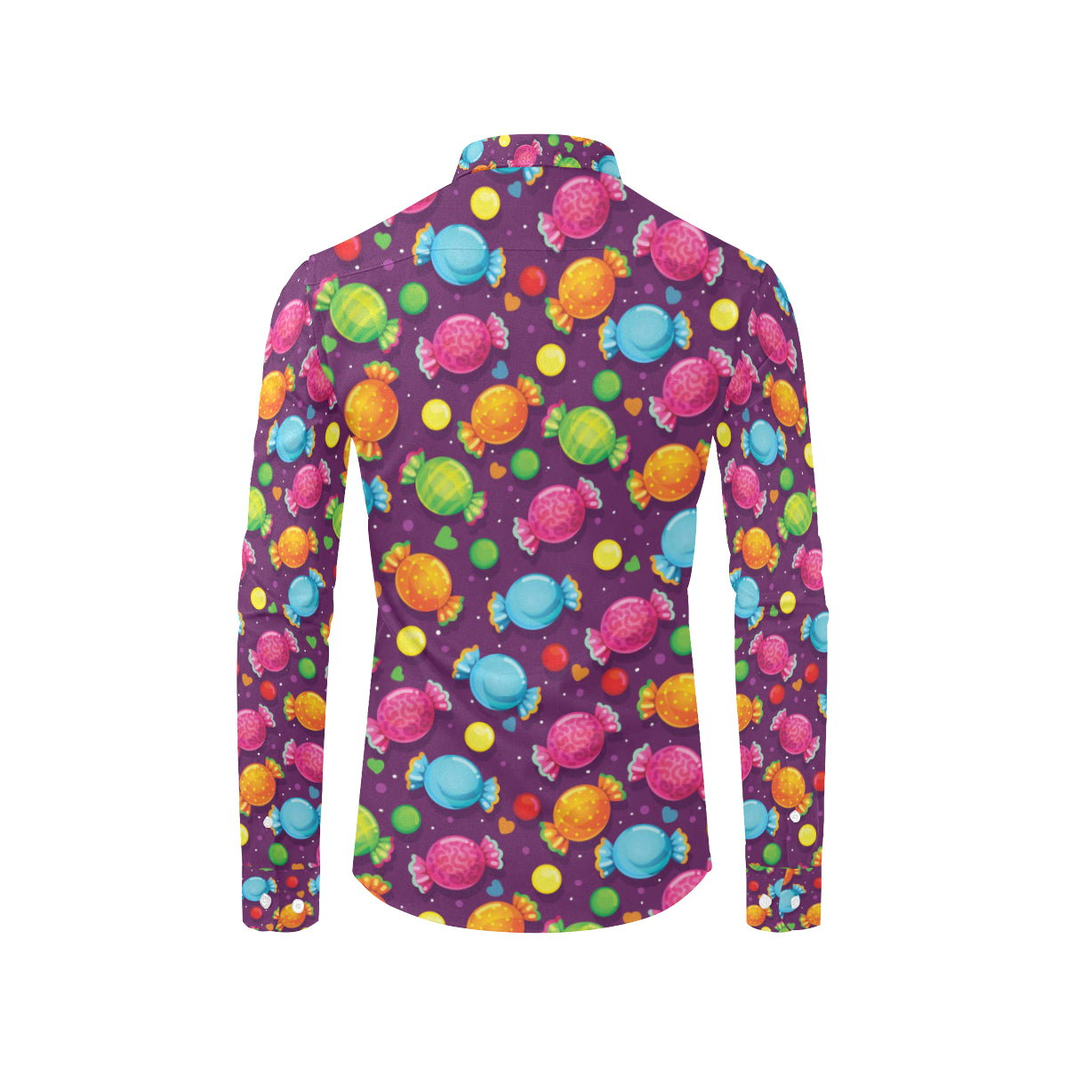 Candy Pattern Print Design CA05 Men's Long Sleeve Shirt