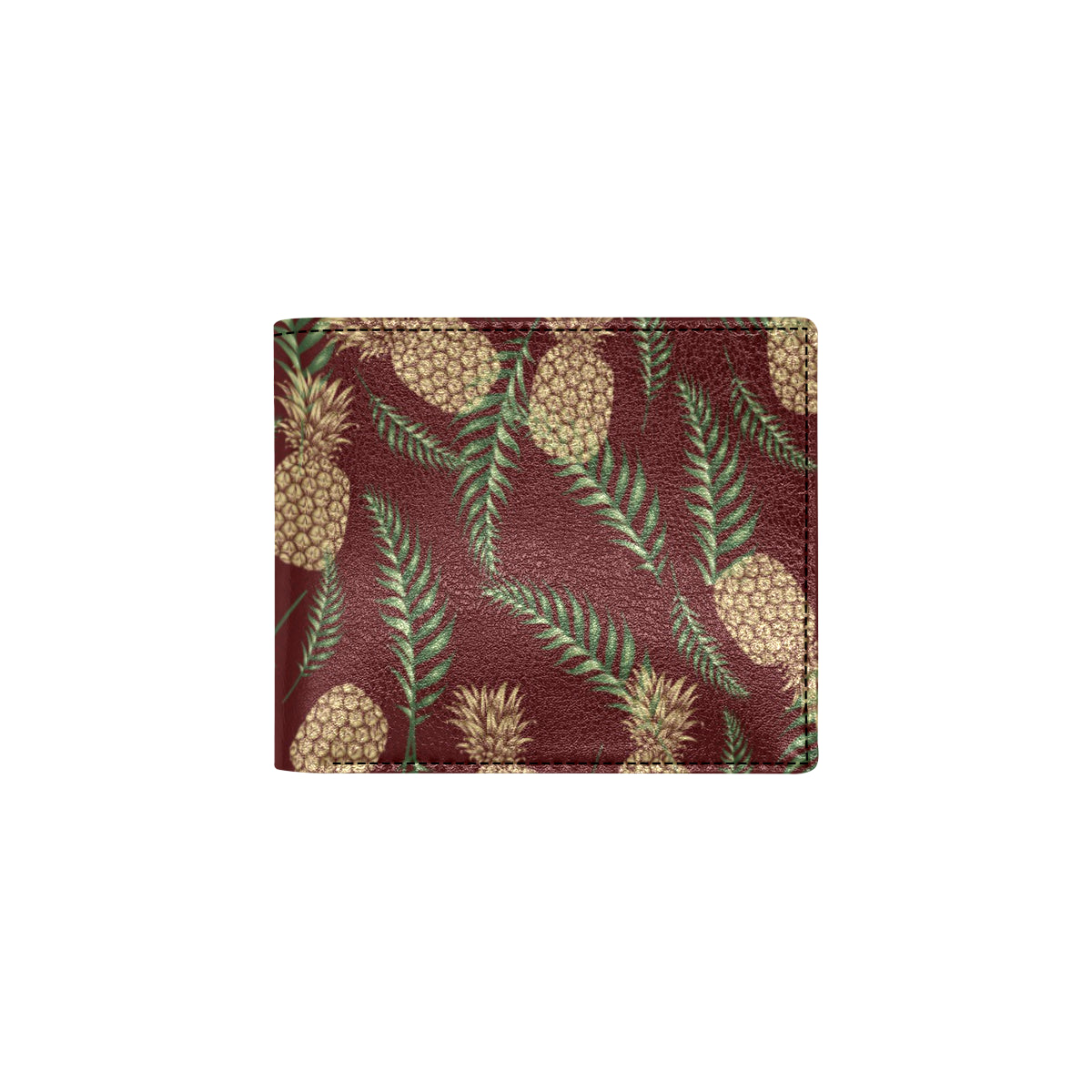 Pineapple Pattern Print Design PP013 Men's ID Card Wallet