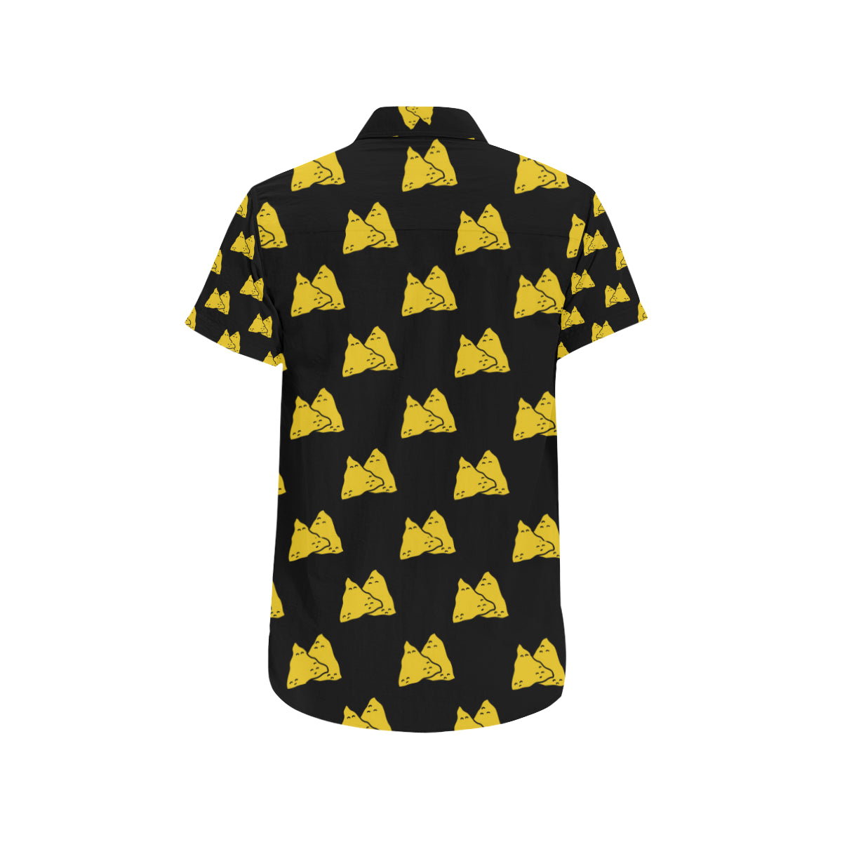 Nachos Pattern Print Design A02 Men's Short Sleeve Button Up Shirt