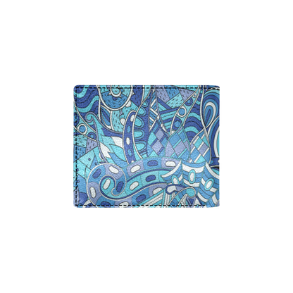 Funky Retro Pattern Print Design A02 Men's ID Card Wallet