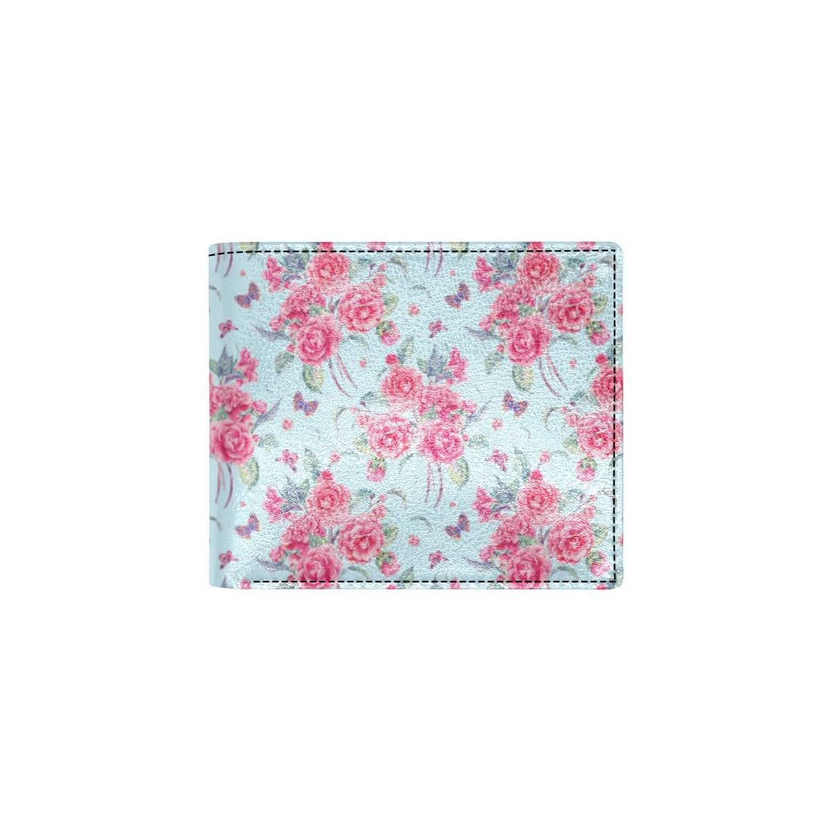Camellia Pattern Print Design 01 Men's ID Card Wallet