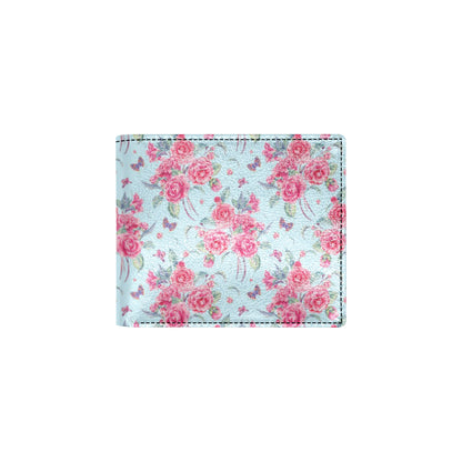 Camellia Pattern Print Design 01 Men's ID Card Wallet