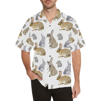 Rabbit Pattern Print Design 02 Men's Hawaiian Shirt