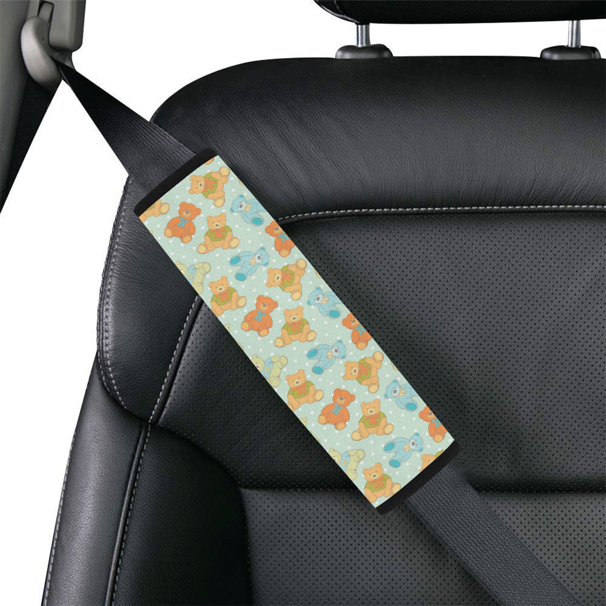 Bear Pattern Print Design 02 Car Seat Belt Cover