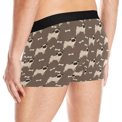 Pug Pattern Print Design A02 Men's Boxer Briefs