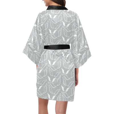 Angel Wings Pattern Print Design 01 Women's Short Kimono