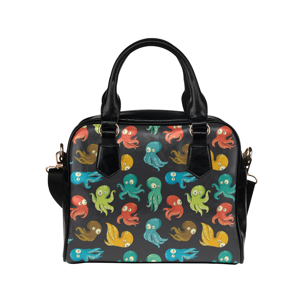 Octopus Pattern Print Design A01 Shoulder Handbag