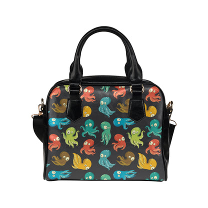 Octopus Pattern Print Design A01 Shoulder Handbag