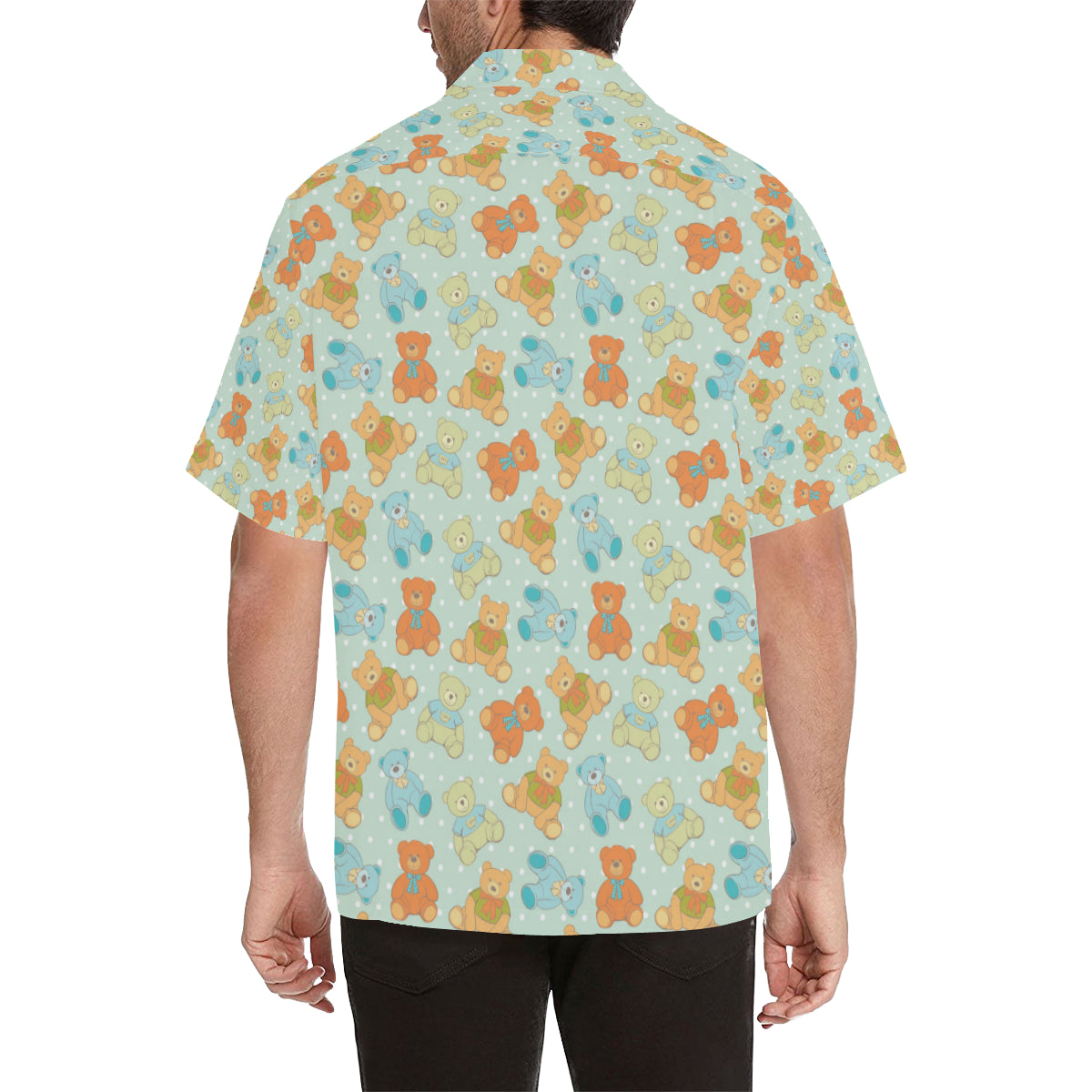 Bear Pattern Print Design 02 Men's Hawaiian Shirt