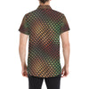 Snake Skin Colorful Print Men's Short Sleeve Button Up Shirt