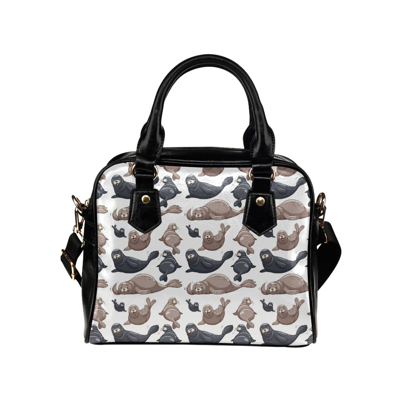 Sea Lion Pattern Print Design 02 Shoulder Handbag