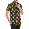 Buddha Pattern Print Design 02 Men's Short Sleeve Button Up Shirt