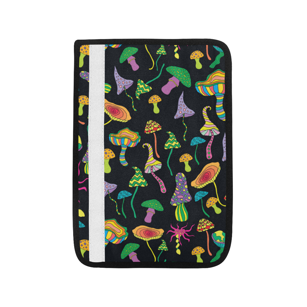 Psychedelic Mushroom Pattern Print Design A02 Car Seat Belt Cover