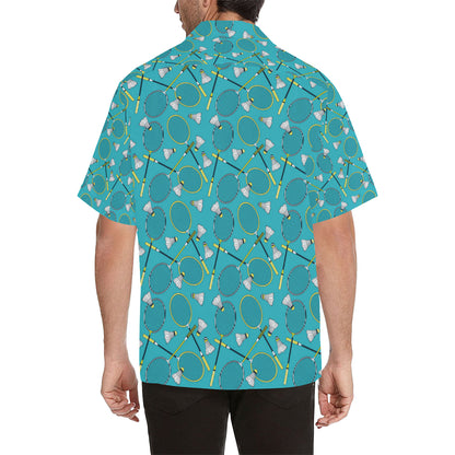 Badminton Pattern Print Design 06 Men's Hawaiian Shirt