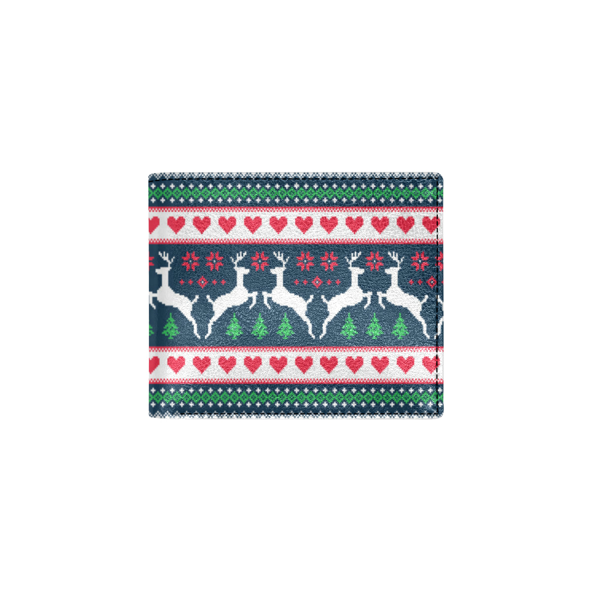 Reindeer Pattern Print Design 03 Men's ID Card Wallet
