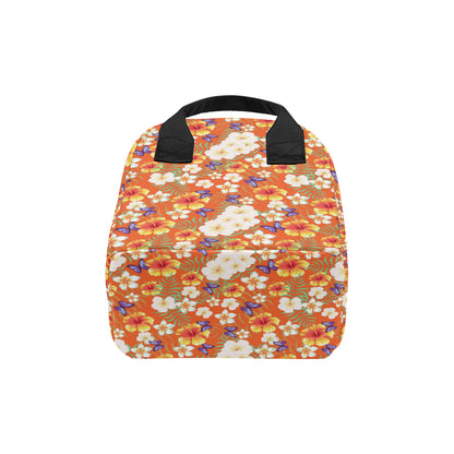 Tropical Flower Pattern Print Design TF027 Insulated Lunch Bag