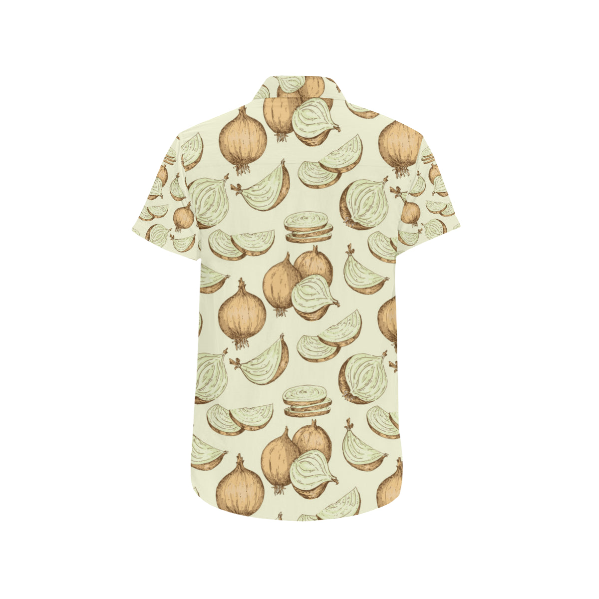 Onion Pattern Print Design A02 Men's Short Sleeve Button Up Shirt
