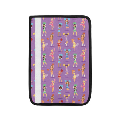 Cheerleader Pattern Print Design 02 Car Seat Belt Cover