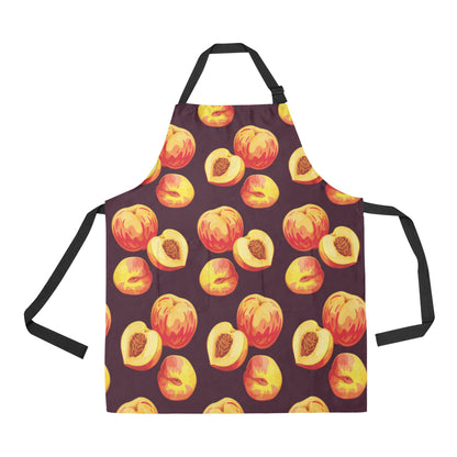 Peach Pattern Print Design A04 Apron with Pocket